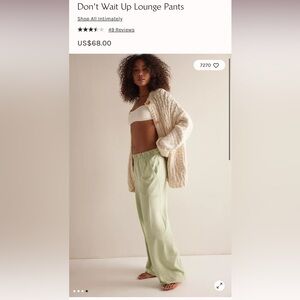 NWT Free People Don’t Wait Up Lounge Pants 💚